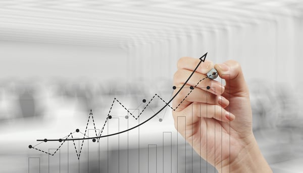 hand drawing graph chart and business strategy as concept-3