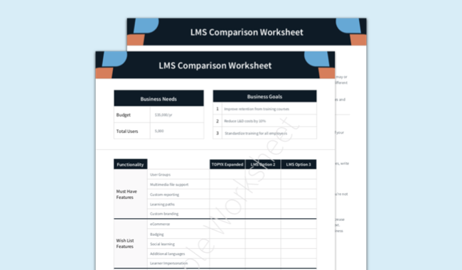 LMS Features Checklist/Comparison Tool